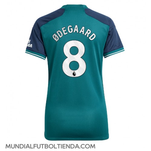 Camiseta Arsenal Martin Odegaard #8 Tercera Equipación Replica 2023-24 para mujer mangas cortas